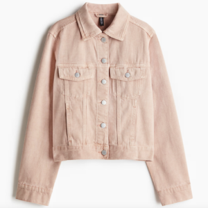 veste en jean rose H&M