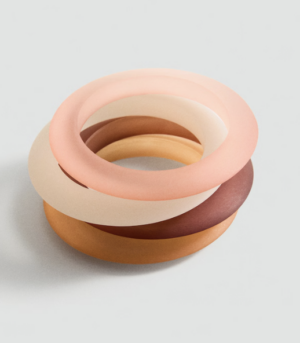 Set bracelets combinés résine mango