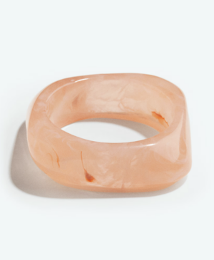 Bracelet jonc épais résine rose H&M