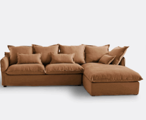 LA REDOUTE INTERIEURS Canapé angle convertible lin froissé, Odna