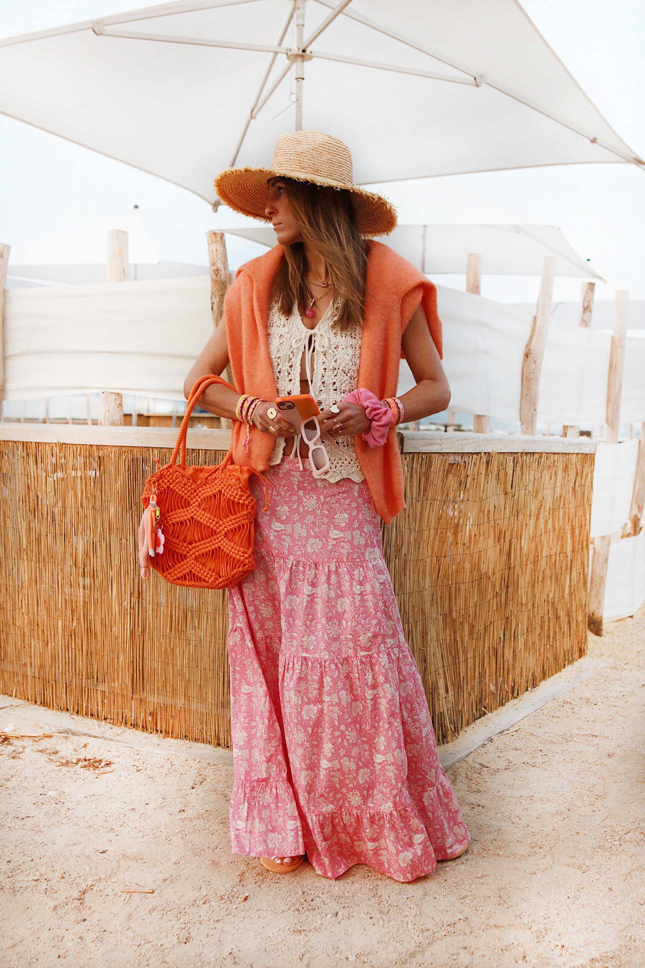 www.chonandchon.com jupe longue rose promod