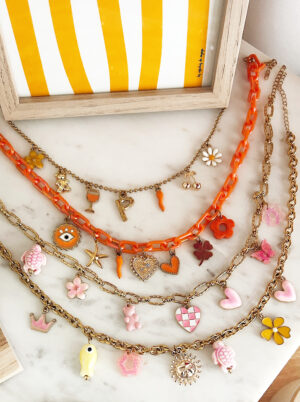 Collier bar à charm’s reverse creative bijoux