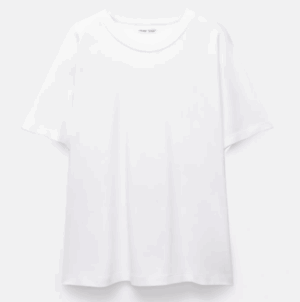 T-shirt oversize en tissu interlock à manches courtes et col rond. pull and bear