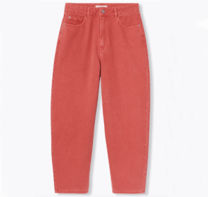 Jean barrel Femme – Rouge promod