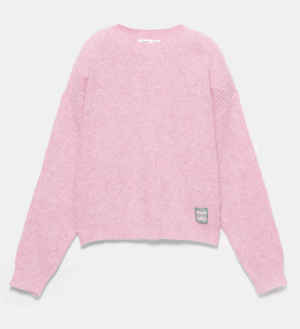 Pull en maille à côtes perlées douce pull & bear