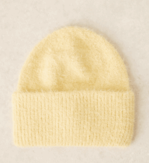 Accessorize – Bonnet duveteux – Jaune beurre