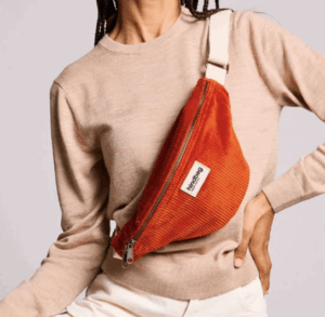 Sac banane Olivia Velours Brique Hindbag