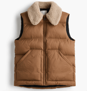 Doudoune sans manches avec col en tissu Teddy bear H&M