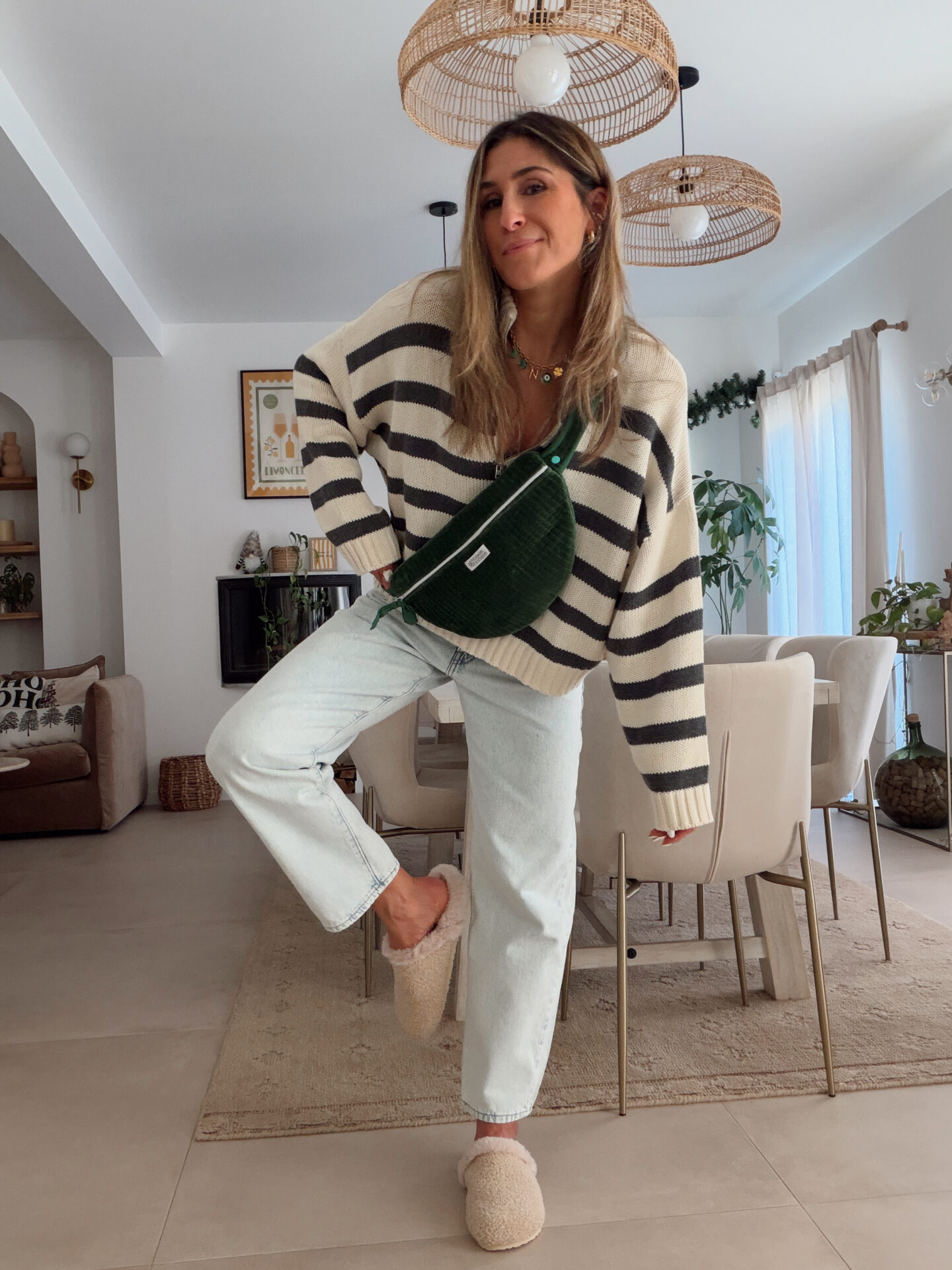 @chon.and.chon lokk simple confortable jean Lévis pull rayé