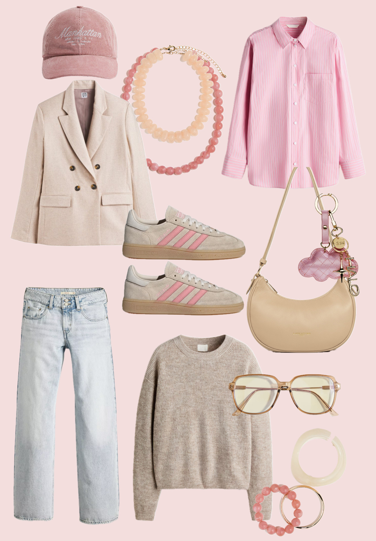 baskets Adidas handball rose beige www.chonandchon.com