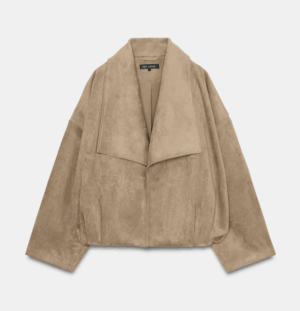 VESTE ENVELOPPANTE EFFET DAIM ZARA
