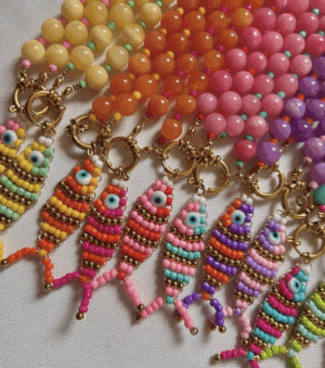 Collier coloré poisson Coquillagetcobyalice