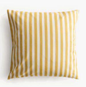 Housse de coussin d’extérieur rayé jaune H&M