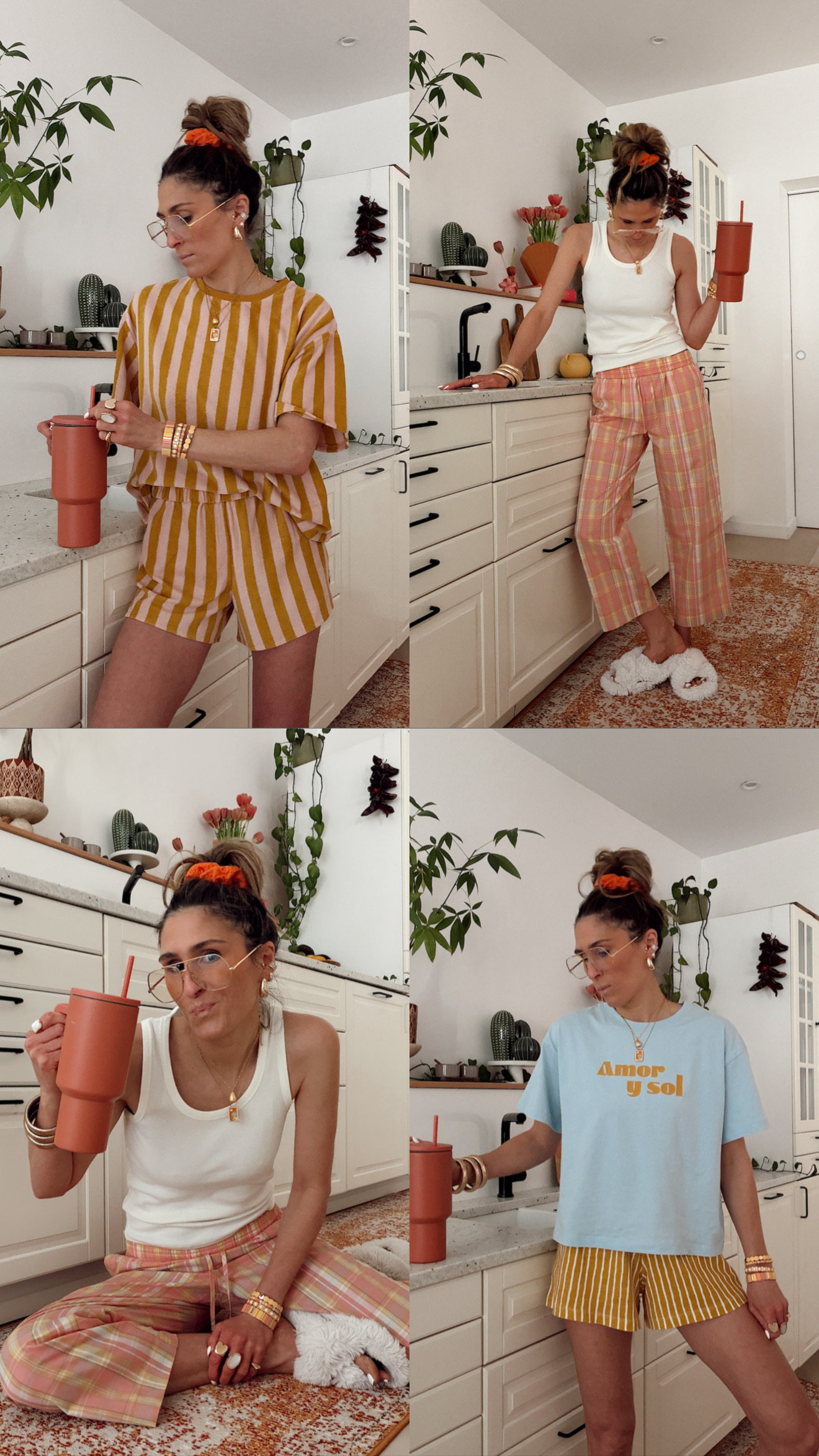 pyjama coloré rayé short la redoute