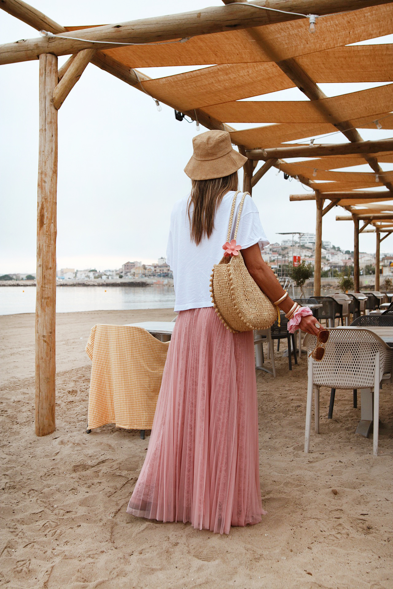 jupe longue plissée rose tutu next @chon.and.chon