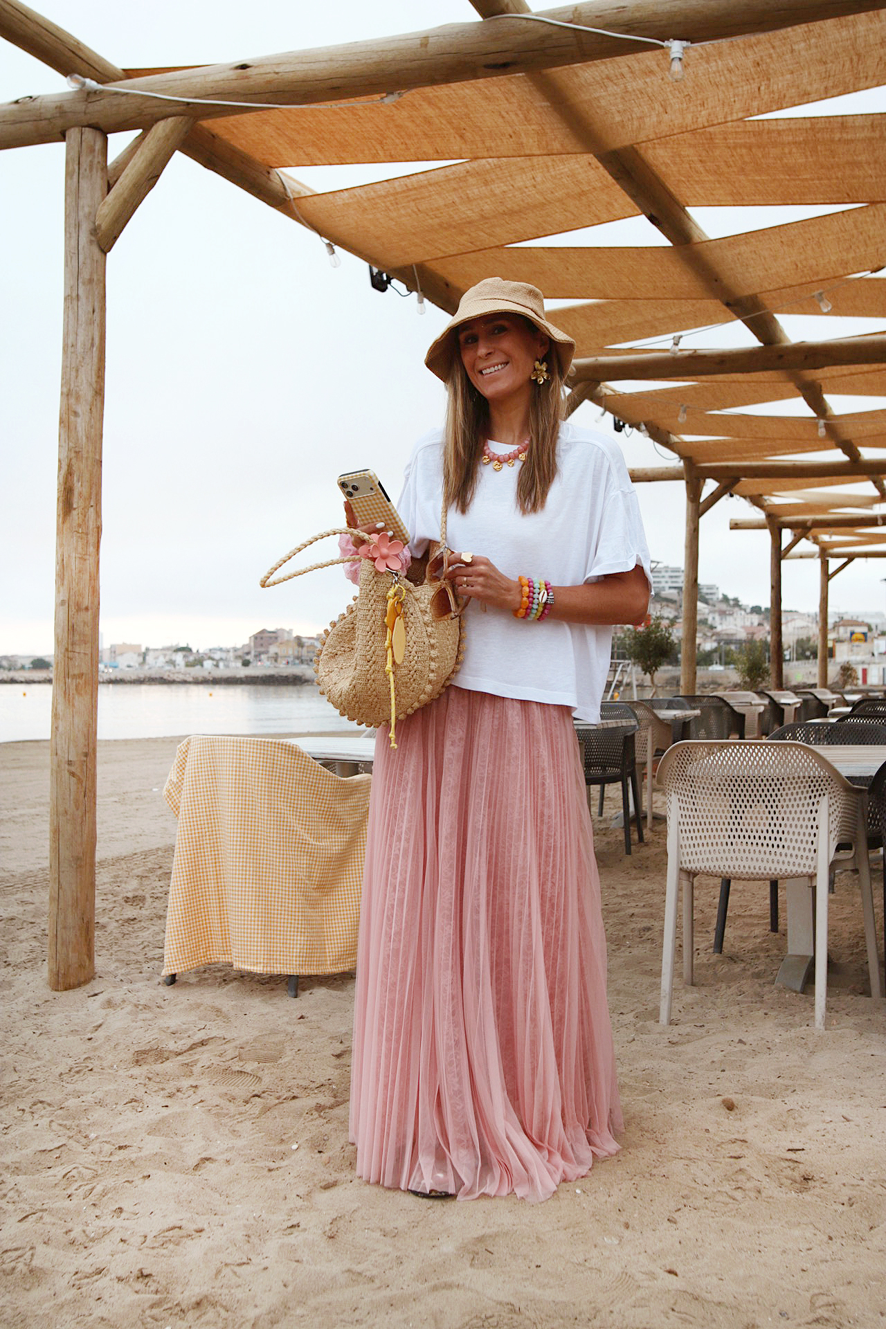 jupe longue plissée rose tutu next @chon.and.chon