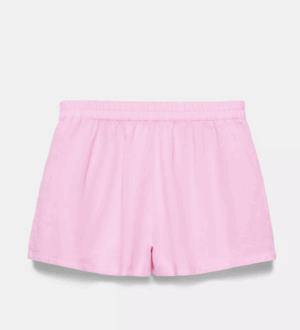 Short en lin rose pull and bear