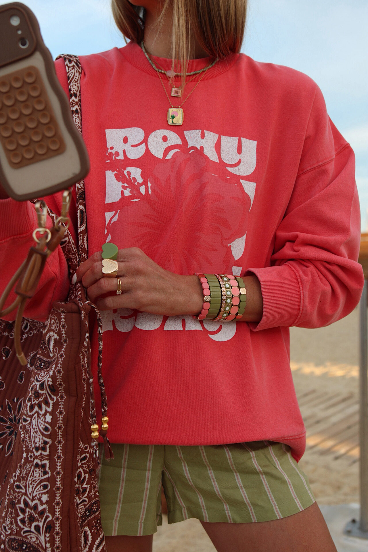 sweat rouge lineup Roxy @chon.and.chon