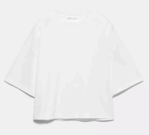 T-shirt boxy manches courtes blanc pull and bear